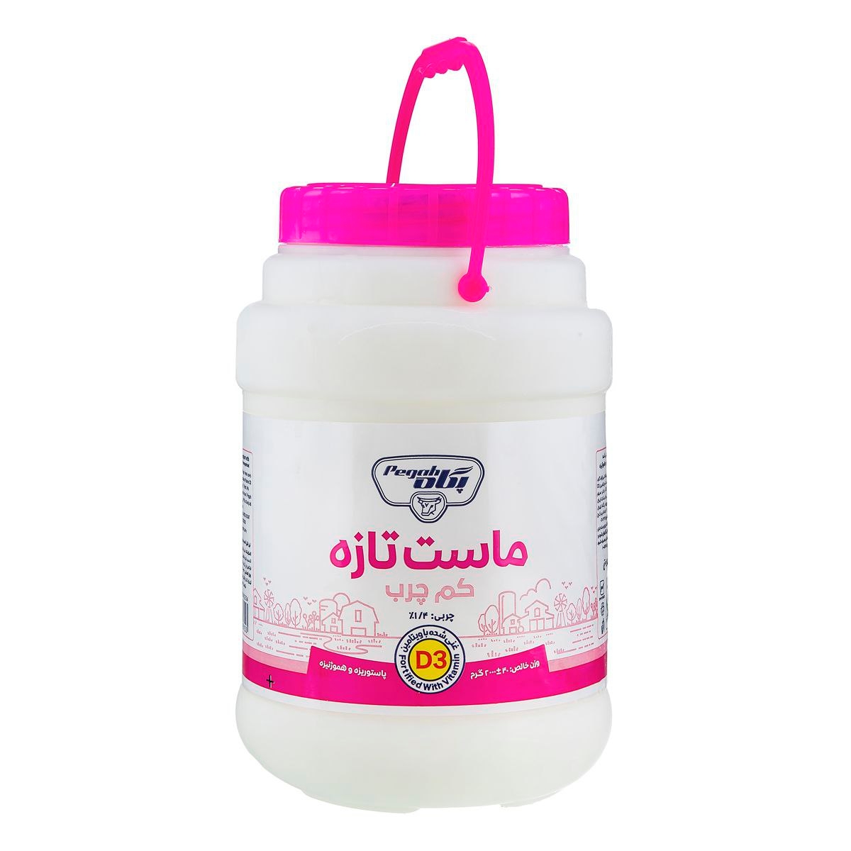 ماست دبه کم چرب غنی شده پگاه