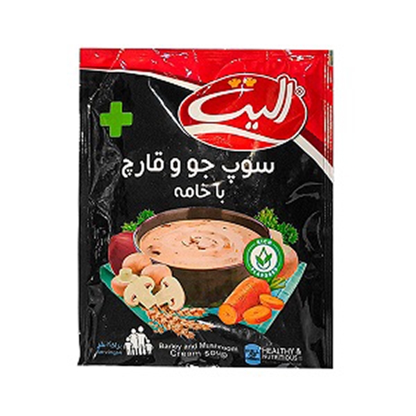 سوپ جو وقارچ با خامه الیت
